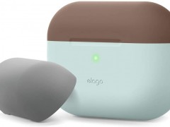 Elago AirPods Pro DUO Case - Θήκη Με Διπλό Καπάκι AirPods Pro 1st Gen - Dark Brown / Mint / Gray (EAPPDO-MT-DBRMGY)